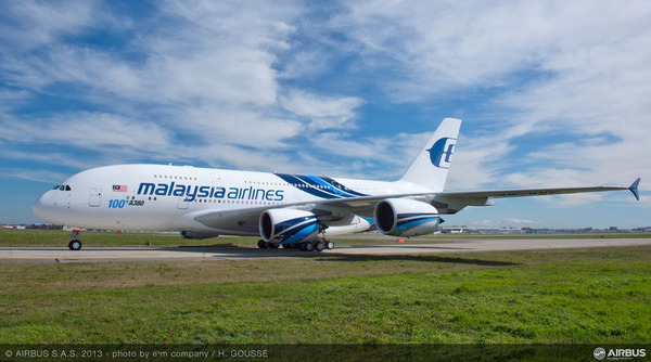 マレーシア航空、エアバスA380型機6機を長期保管 フランス・タルブで