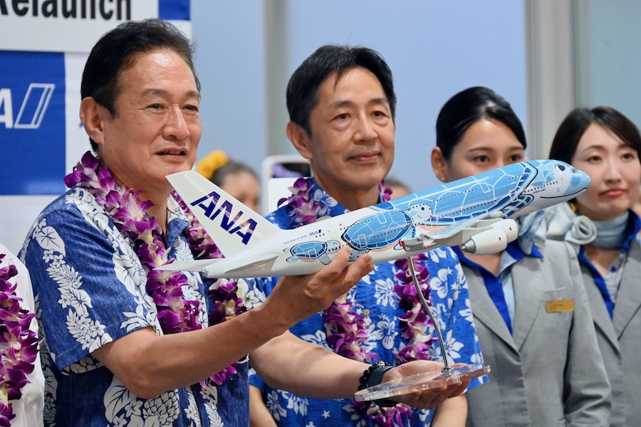 ANAのA380フライングホヌ、再びハワイの空へ 井上社長「ホヌも喜んで