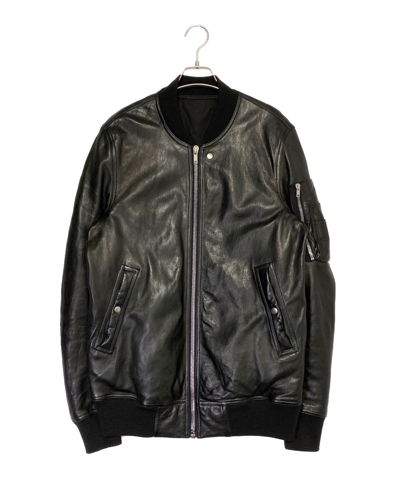 中古・古着通販】RICK OWENS (リックオウエンス) MA1レザーボンバー
