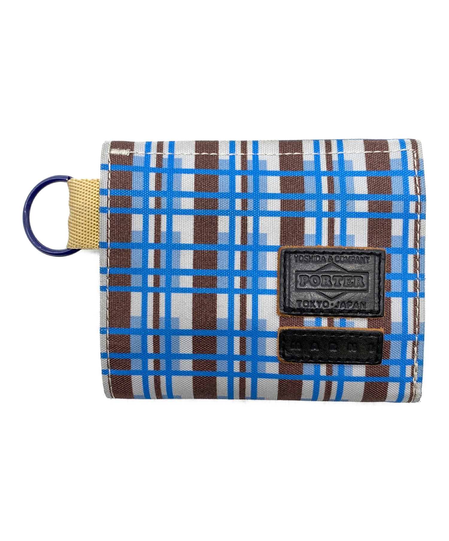 中古・古着通販】MARNI×PORTER (マルニ×ポーター) 3つ折り財布 ブルー