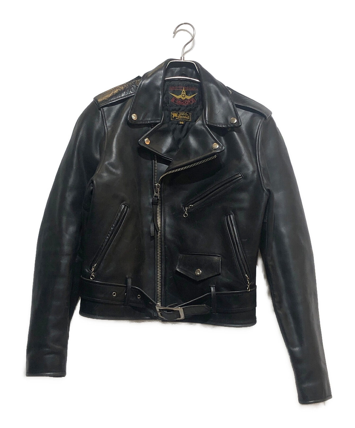 中古・古着通販】B-McCOY'S (ビーマッコイズ) ダブルレザージャケット