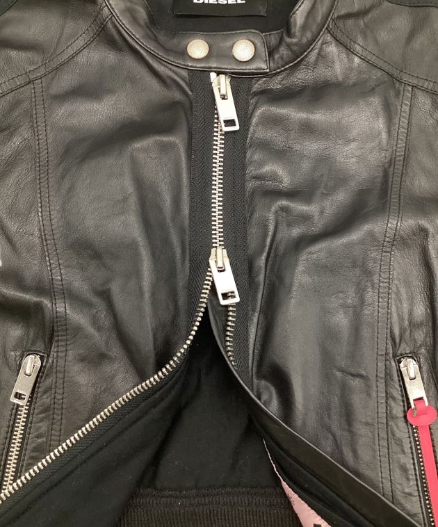 中古・古着通販】DIESEL (ディーゼル) シープスキンレザーライダース