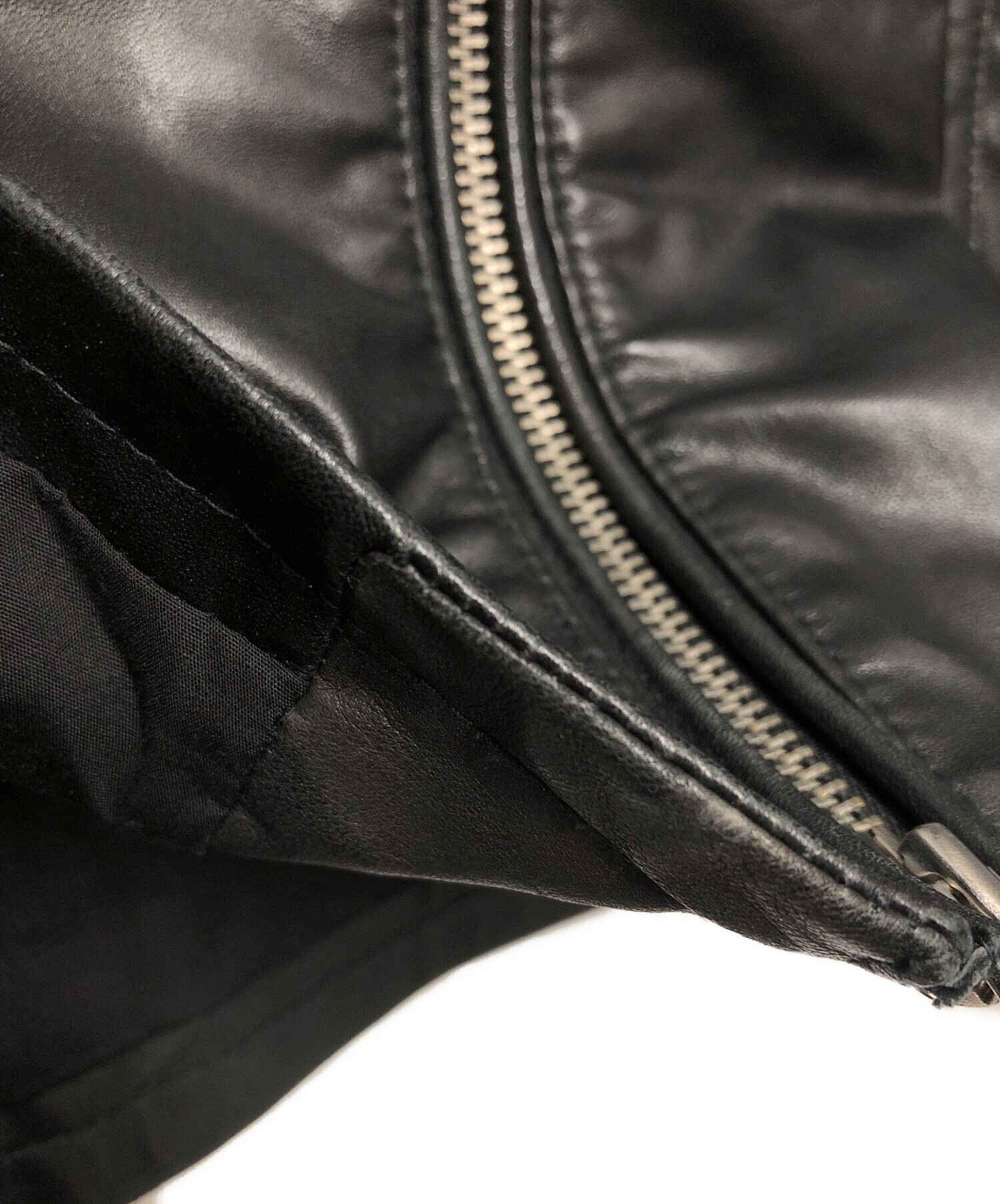 中古・古着通販】HARE (ハレ) ラムレザーシングルライダースジャケット