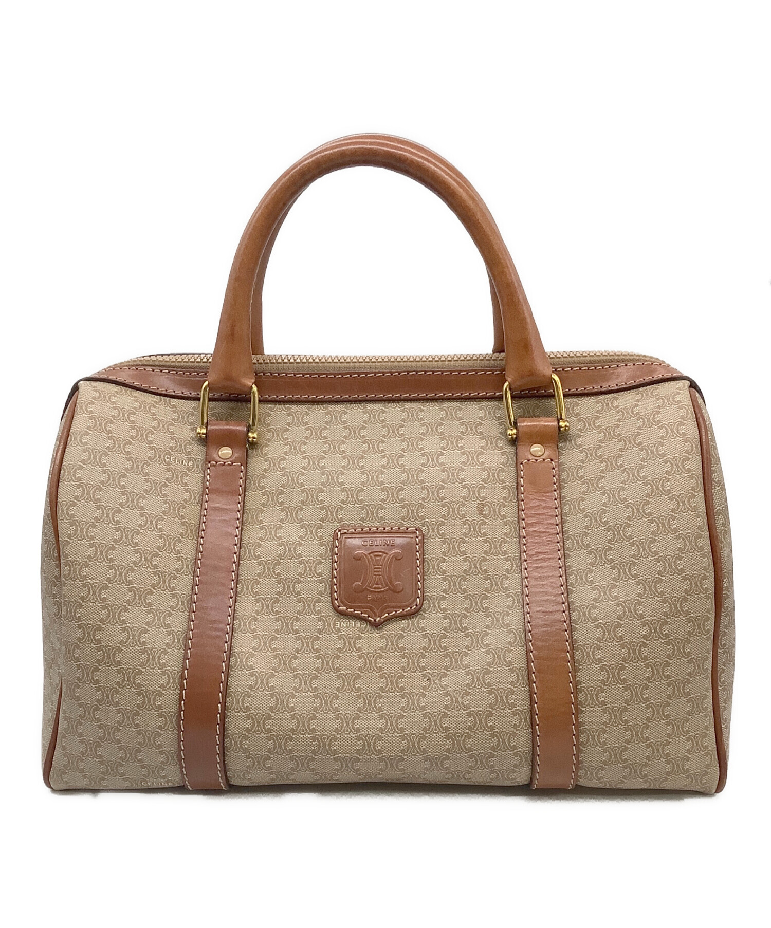 中古・古着通販】CELINE (セリーヌ) ボストンバッグ マカダム ベージュ