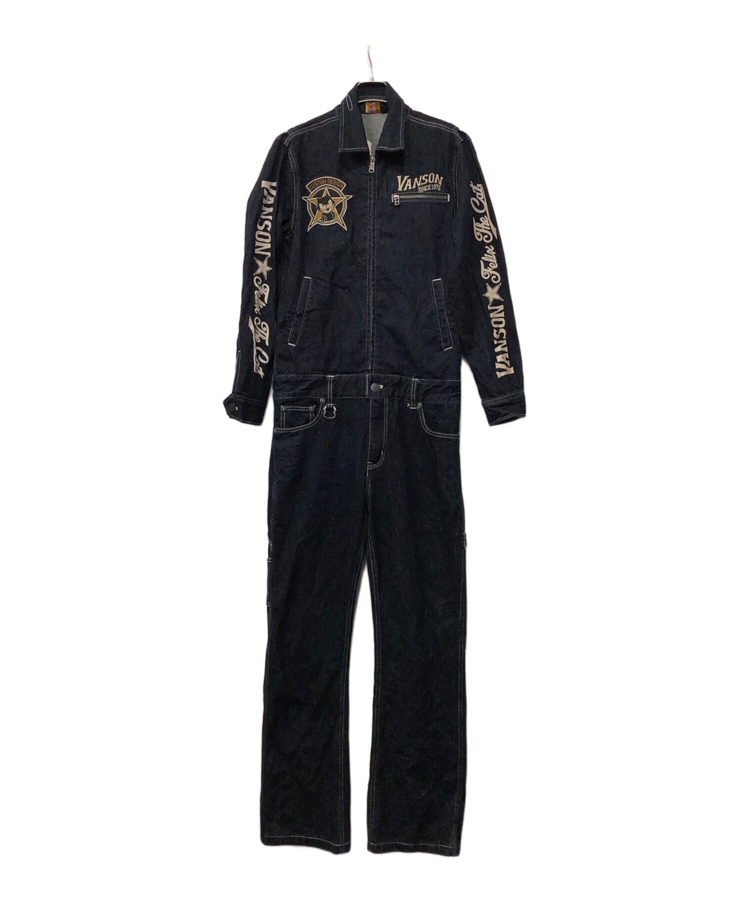 中古・古着通販】VANSON (バンソン) つなぎ ネイビー サイズ:FREE