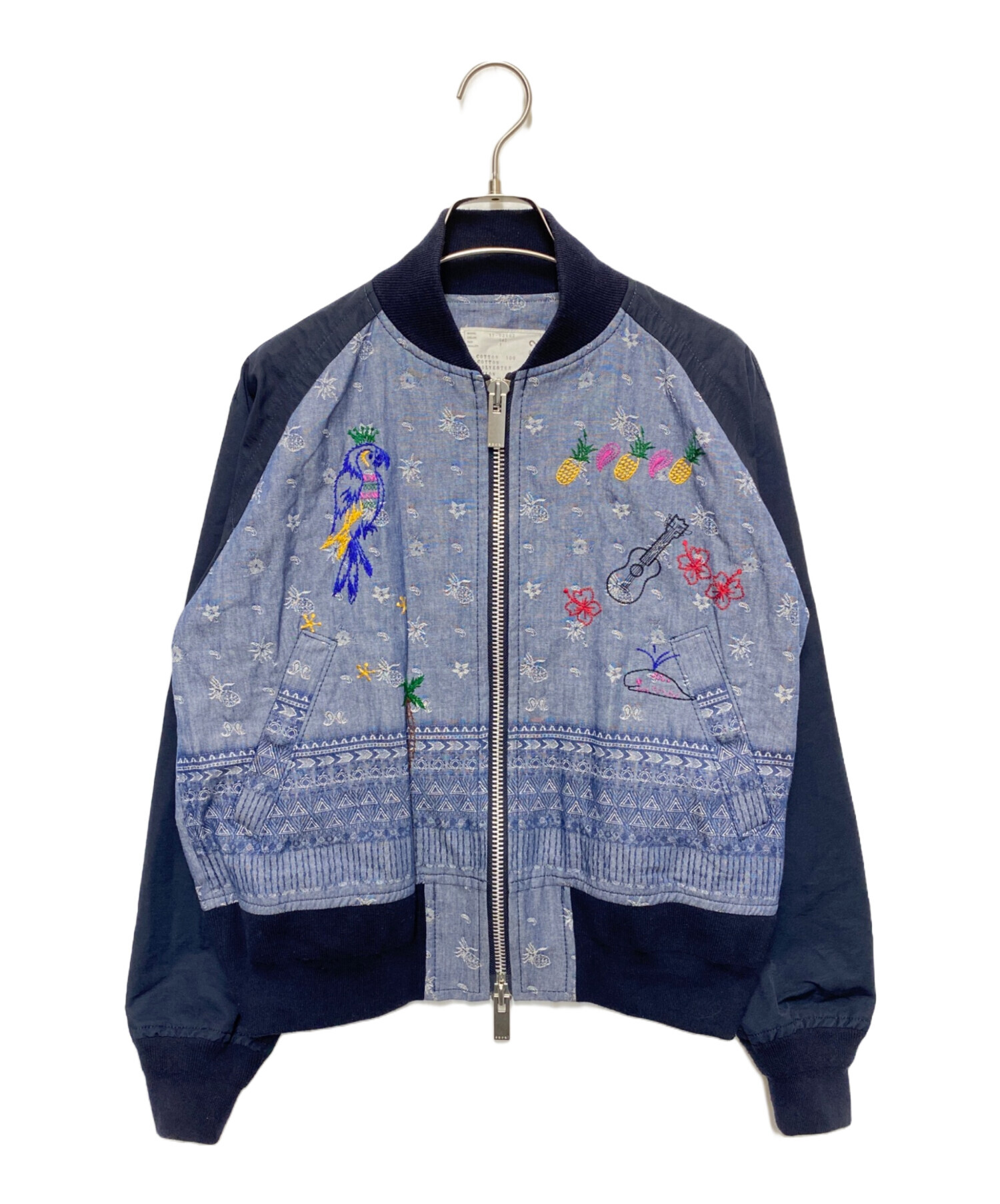 中古・古着通販】sacai (サカイ) ボンバージャケット ネイビー サイズ