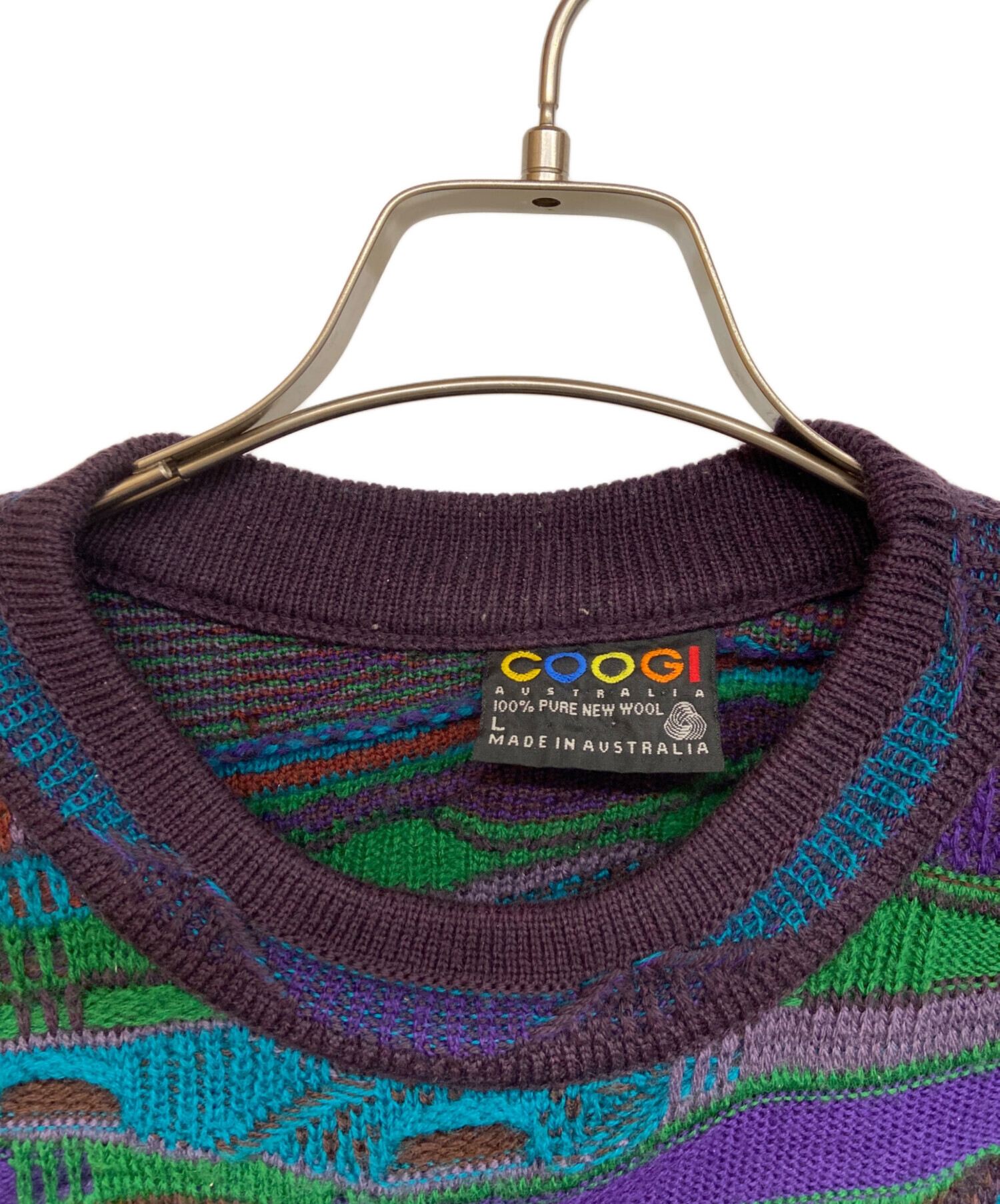 中古・古着通販】Coogi (クージー) 厚手ニット マルチカラー サイズ:L