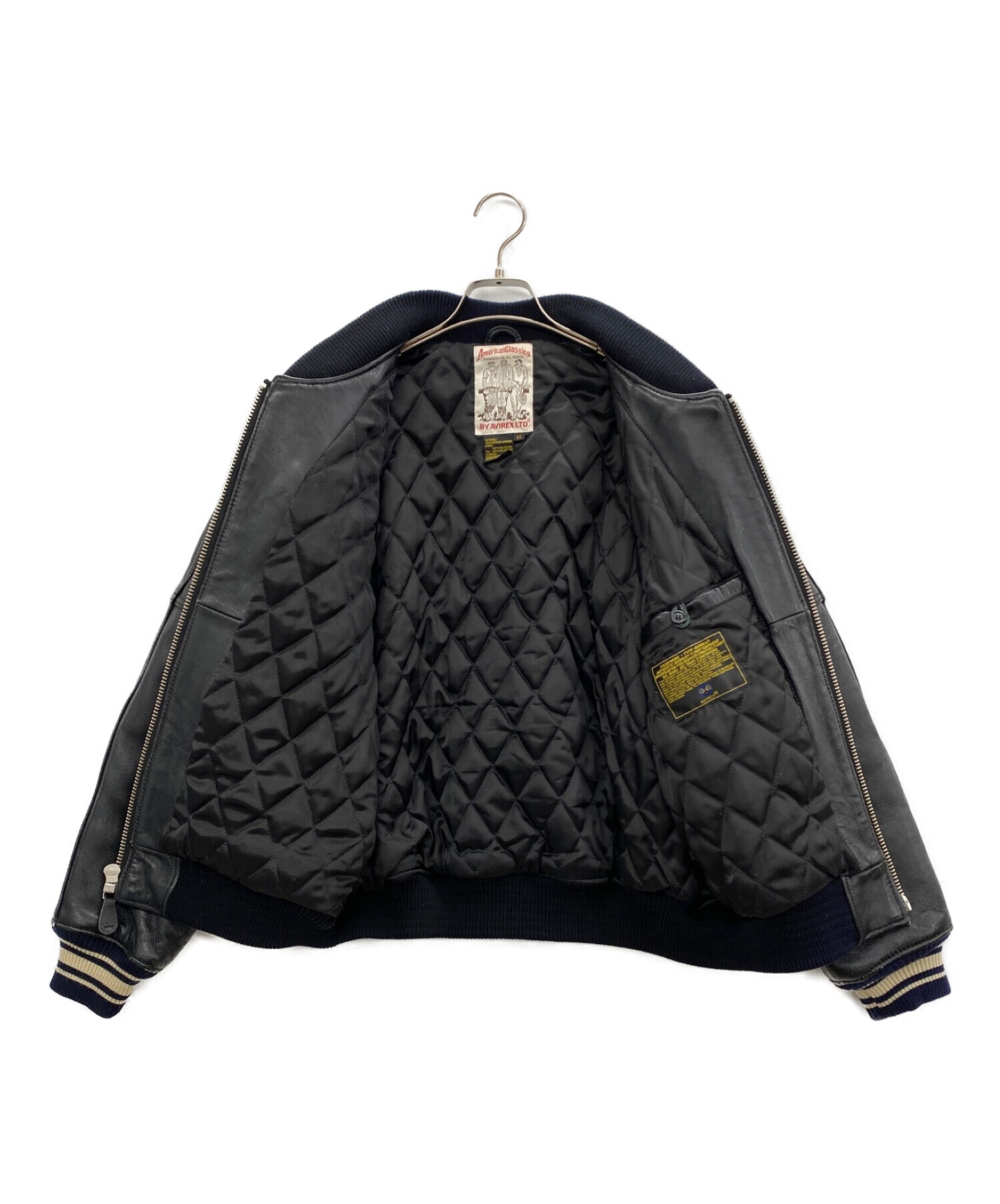 中古・古着通販】AVIREX (アヴィレックス) レザージャケット ブラック