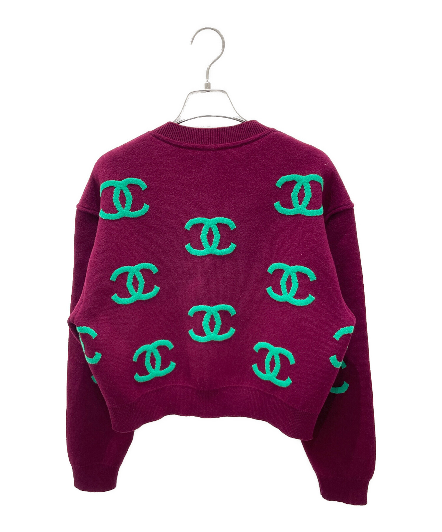 中古・古着通販】CHANEL (シャネル) ジャガードカシミヤニットセーター