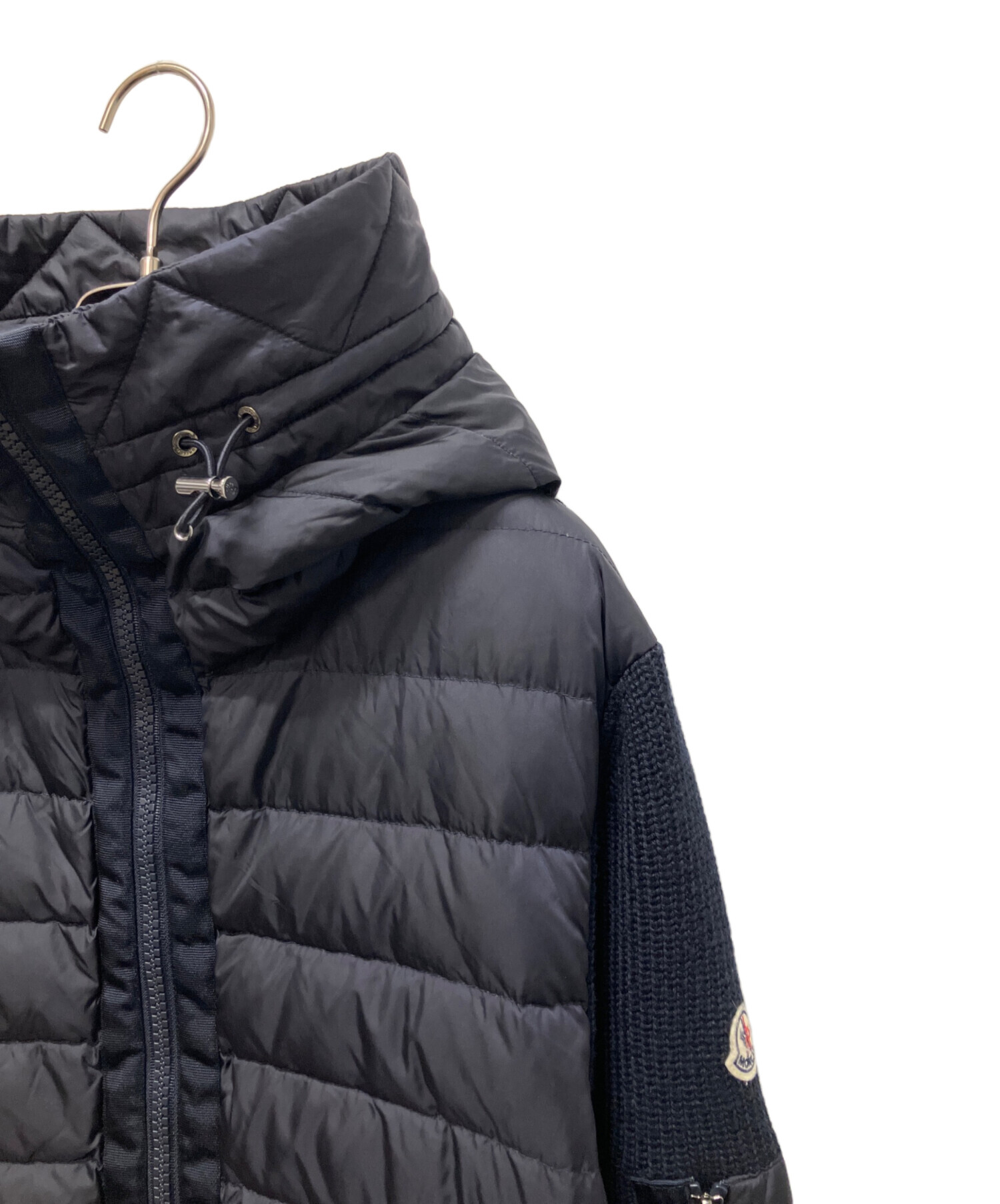 中古・古着通販】MONCLER (モンクレール) ニット切替ダウンジャケット