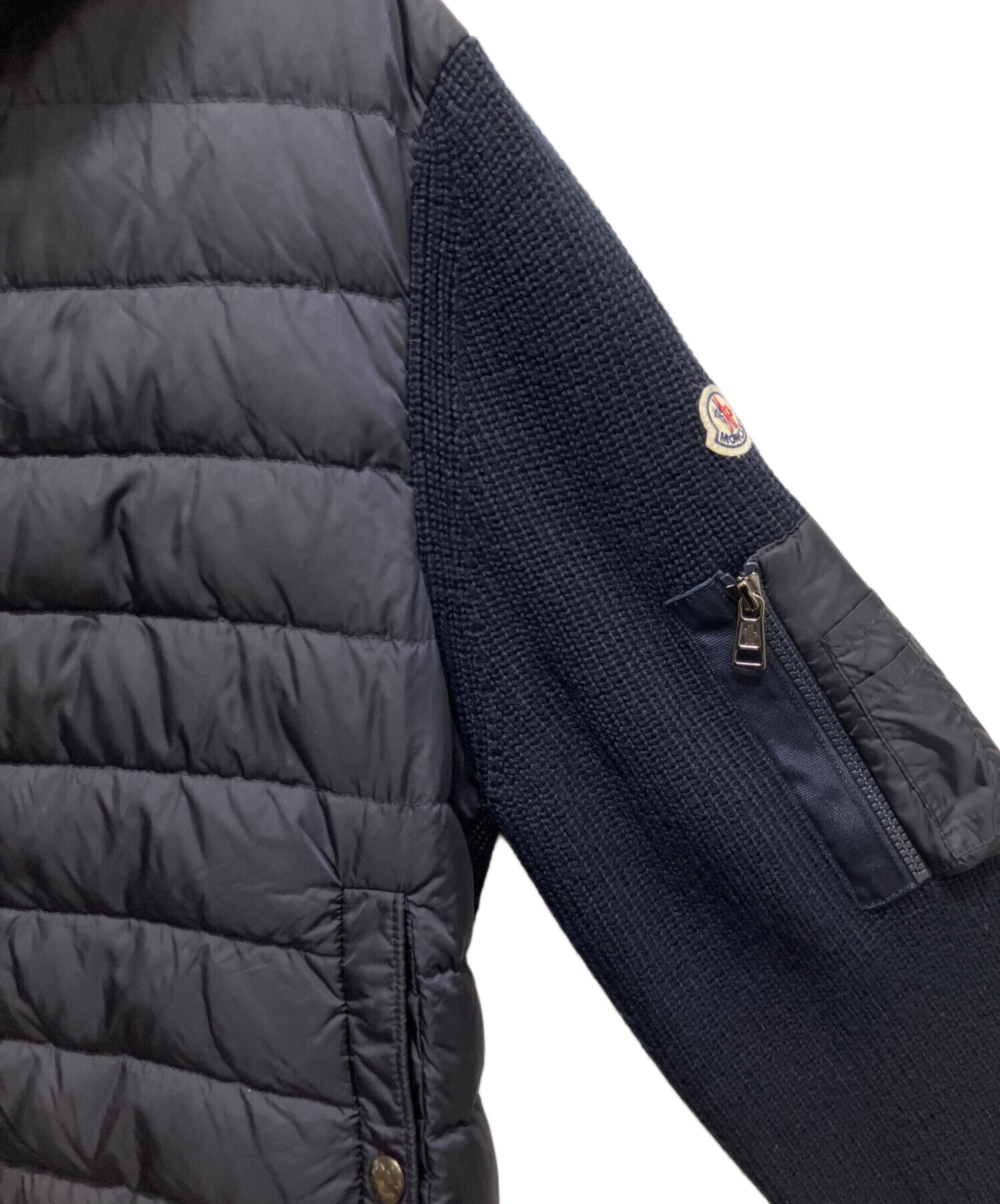 中古・古着通販】MONCLER (モンクレール) ニット切替ダウンジャケット
