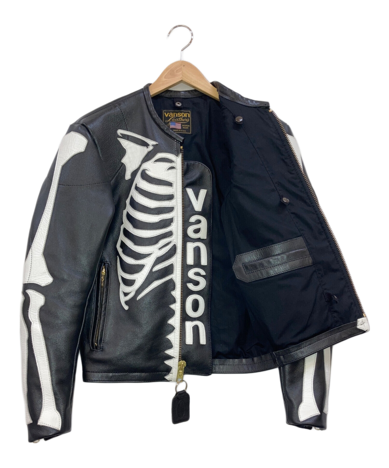 中古・古着通販】VANSON (バンソン) ボーンシングルライダース