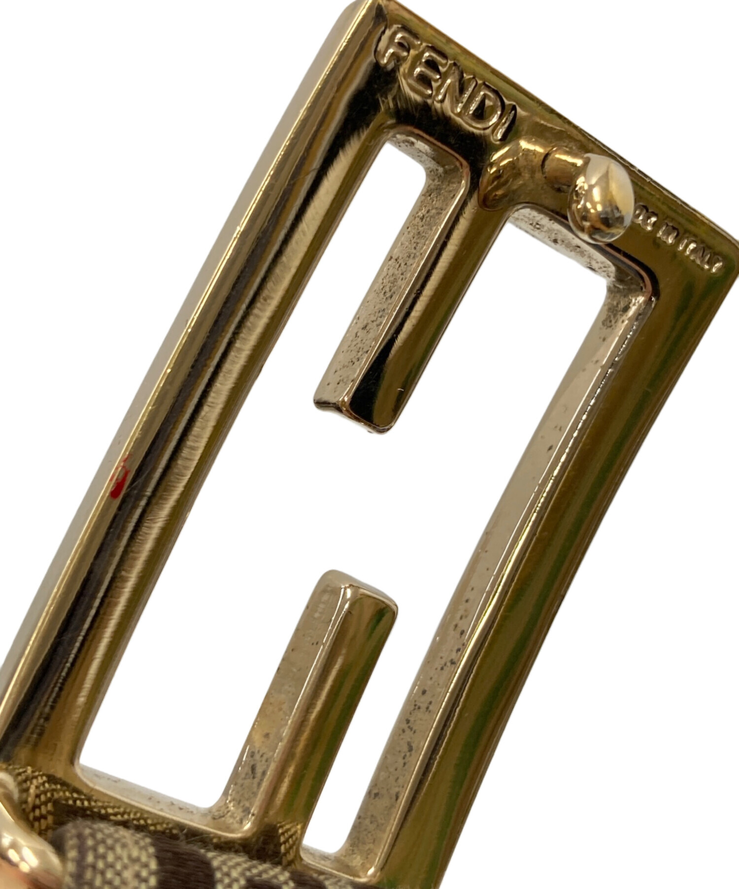 中古・古着通販】FENDI (フェンディ) FFロゴベルト ブラウン×ベージュ