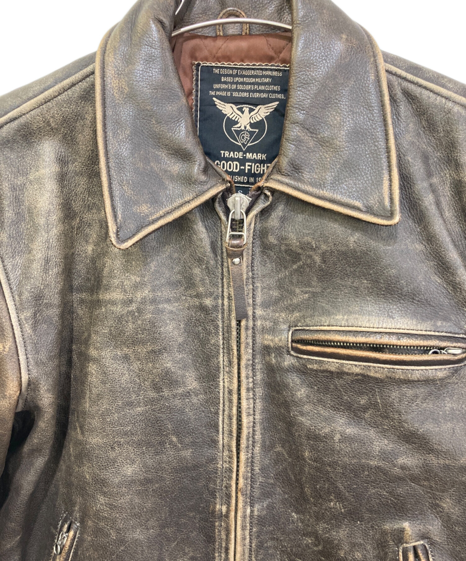 中古・古着通販】GOOD-FIGHT (グッドファイト) シングルライダース