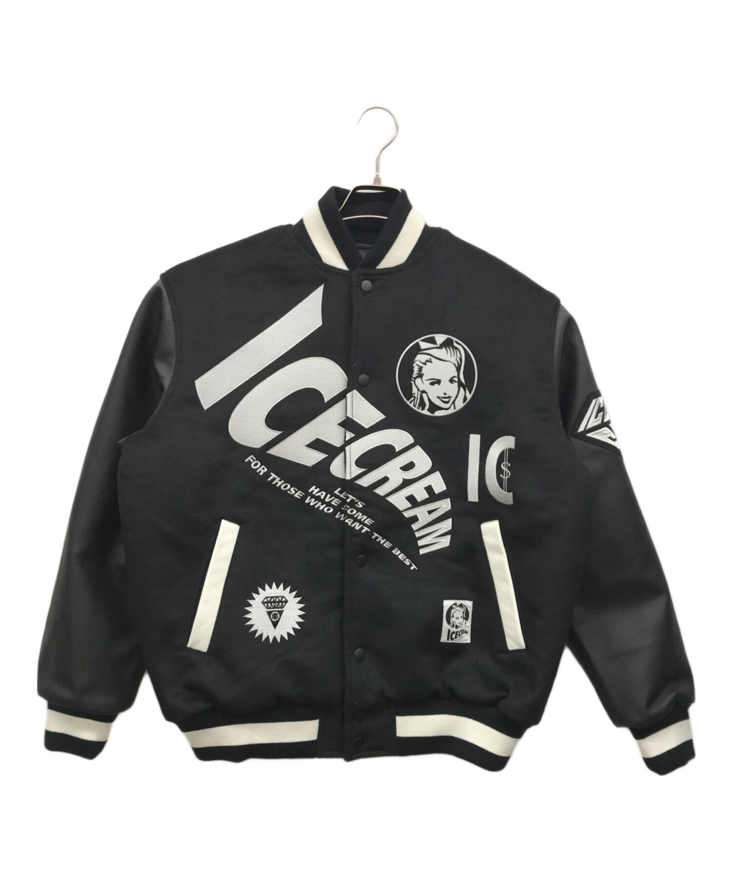 中古・古着通販】Ice Cream (アイスクリーム) スタジャン ブラック