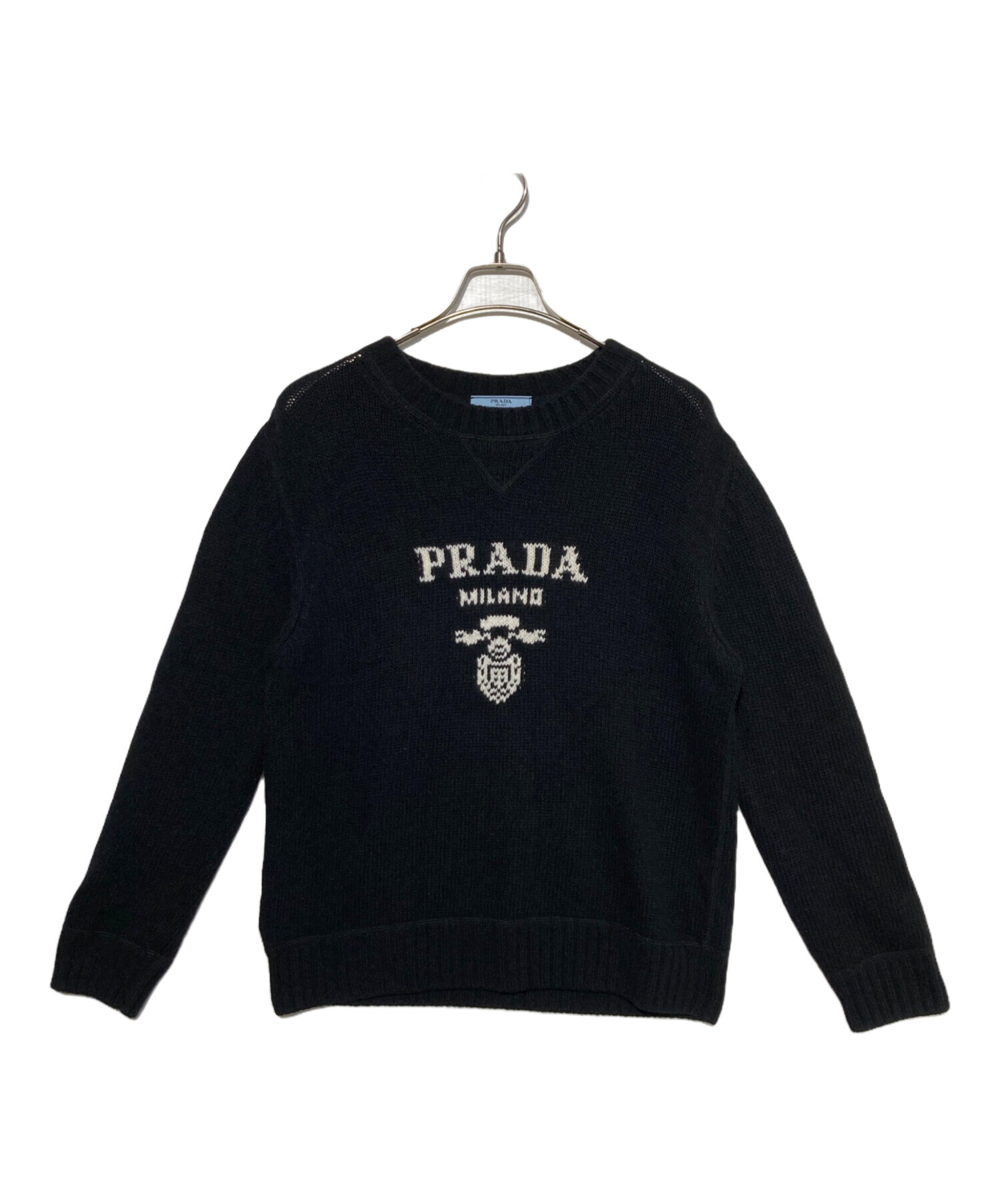 中古・古着通販】PRADA (プラダ) ウールカシミヤブレンドロゴニット