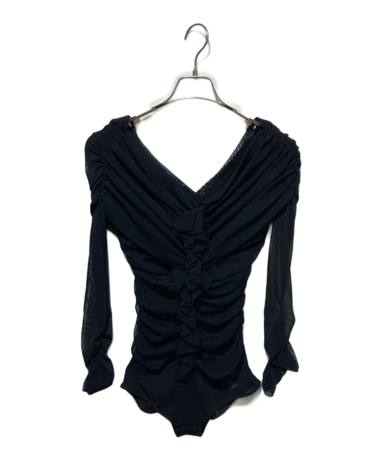 中古・古着通販】FETICO (フェティコ) TULLE FRILLED BODYSUIT