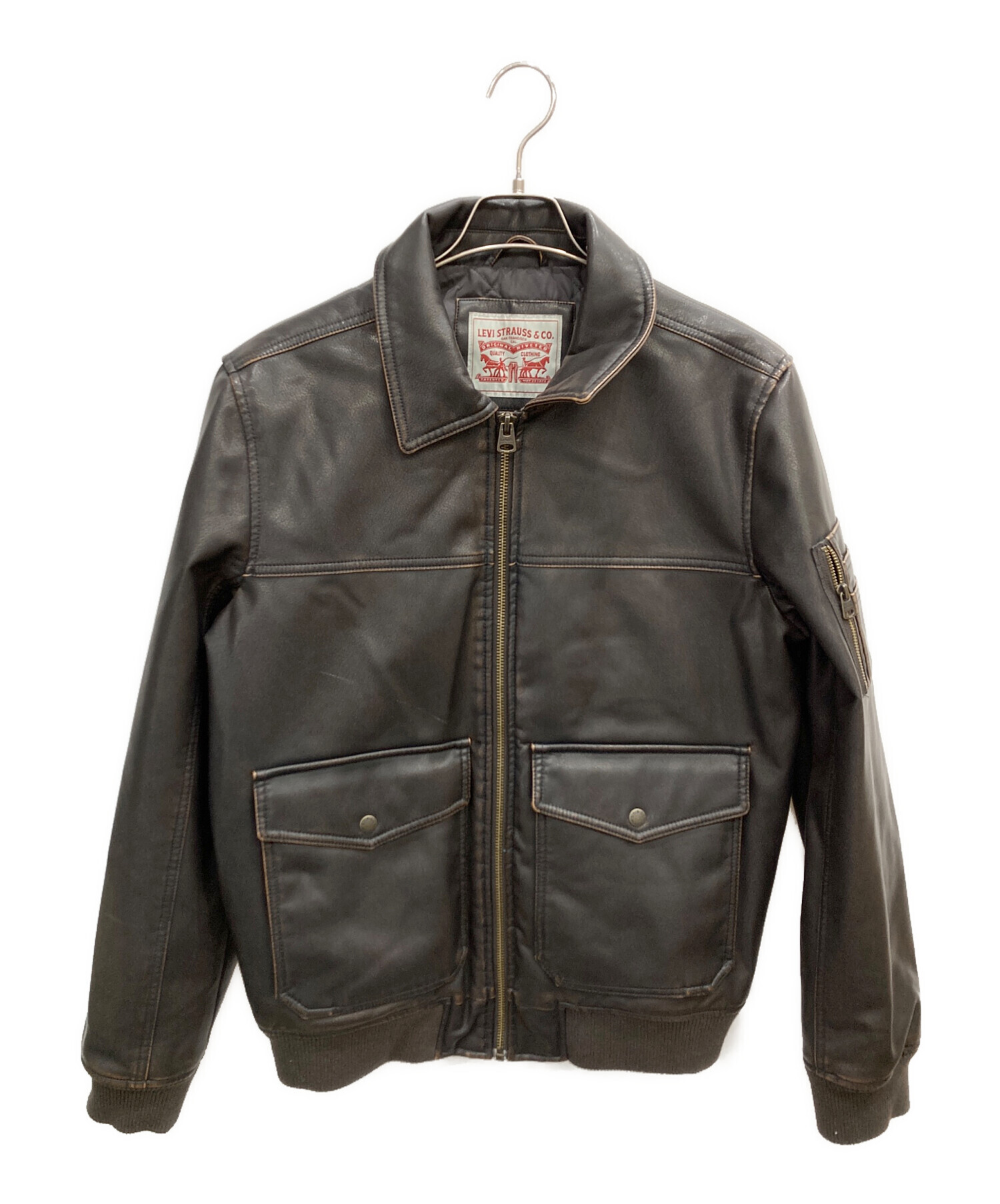 中古・古着通販】LEVI'S (リーバイス) MA-1スタイルレザージャケット