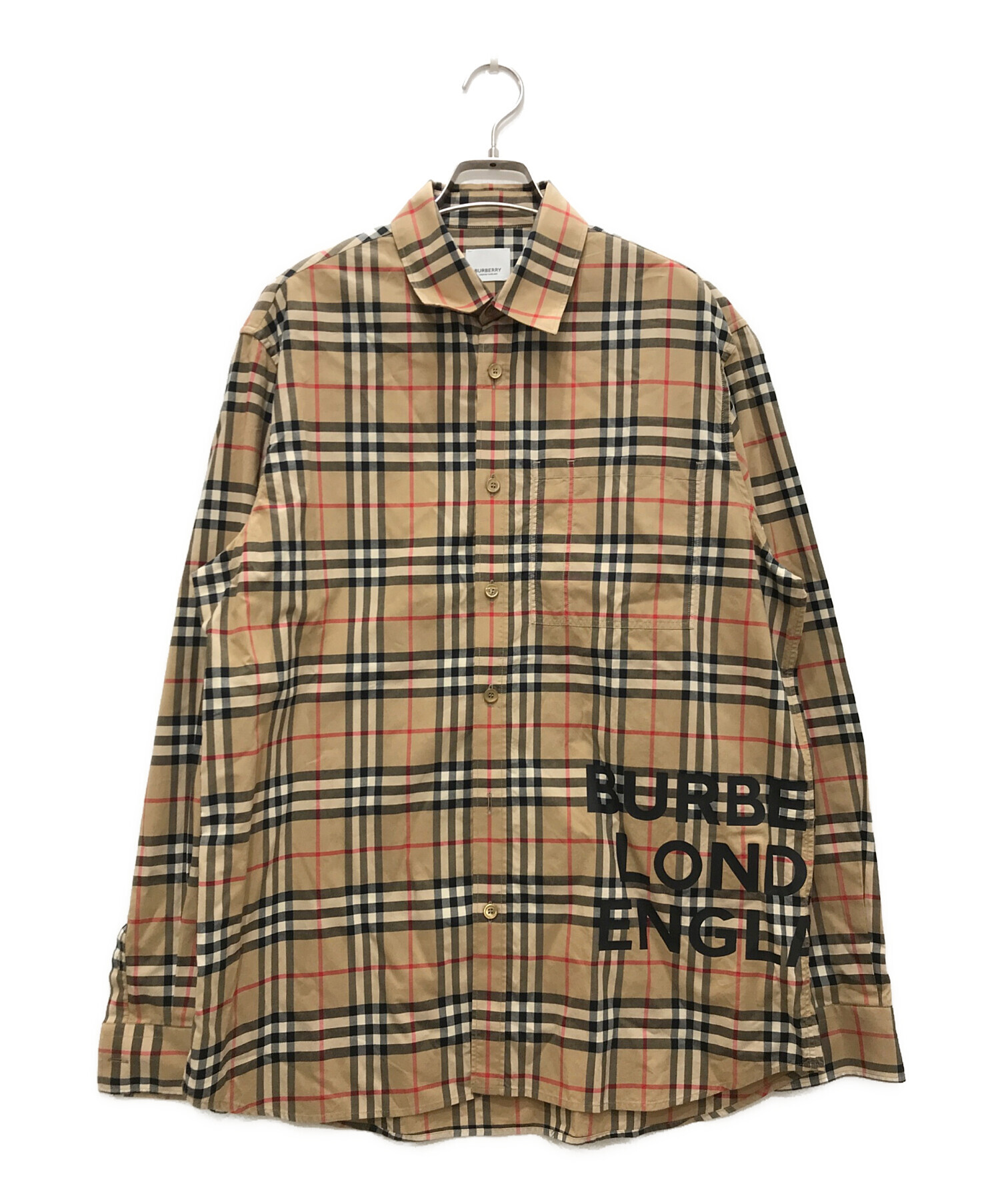 中古・古着通販】BURBERRY (バーバリー) チェックシャツ ベージュ