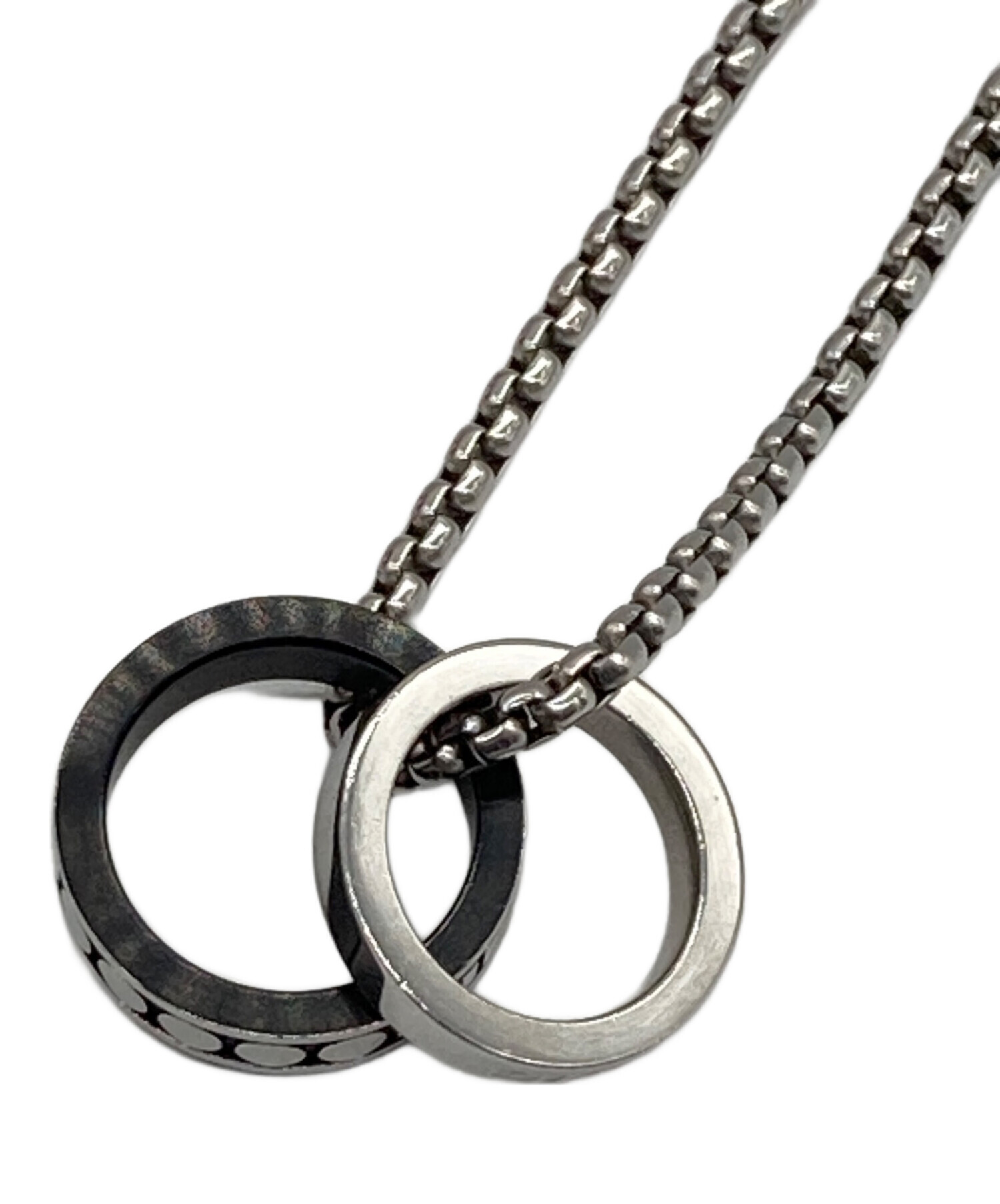 中古・古着通販】DIESEL (ディーゼル) ダブルリング ネックレス