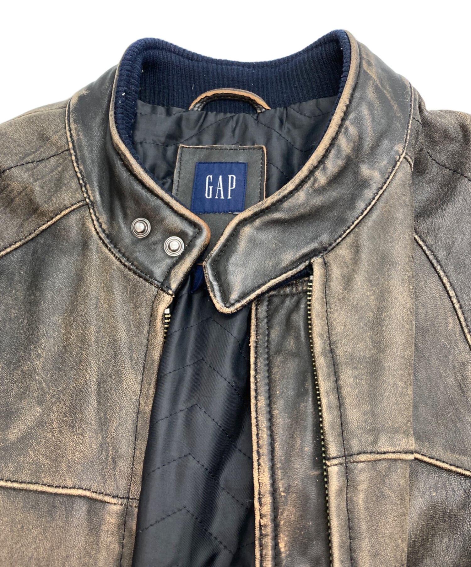 中古・古着通販】GAP (ギャップ) 00's レザージャケット ブラウン