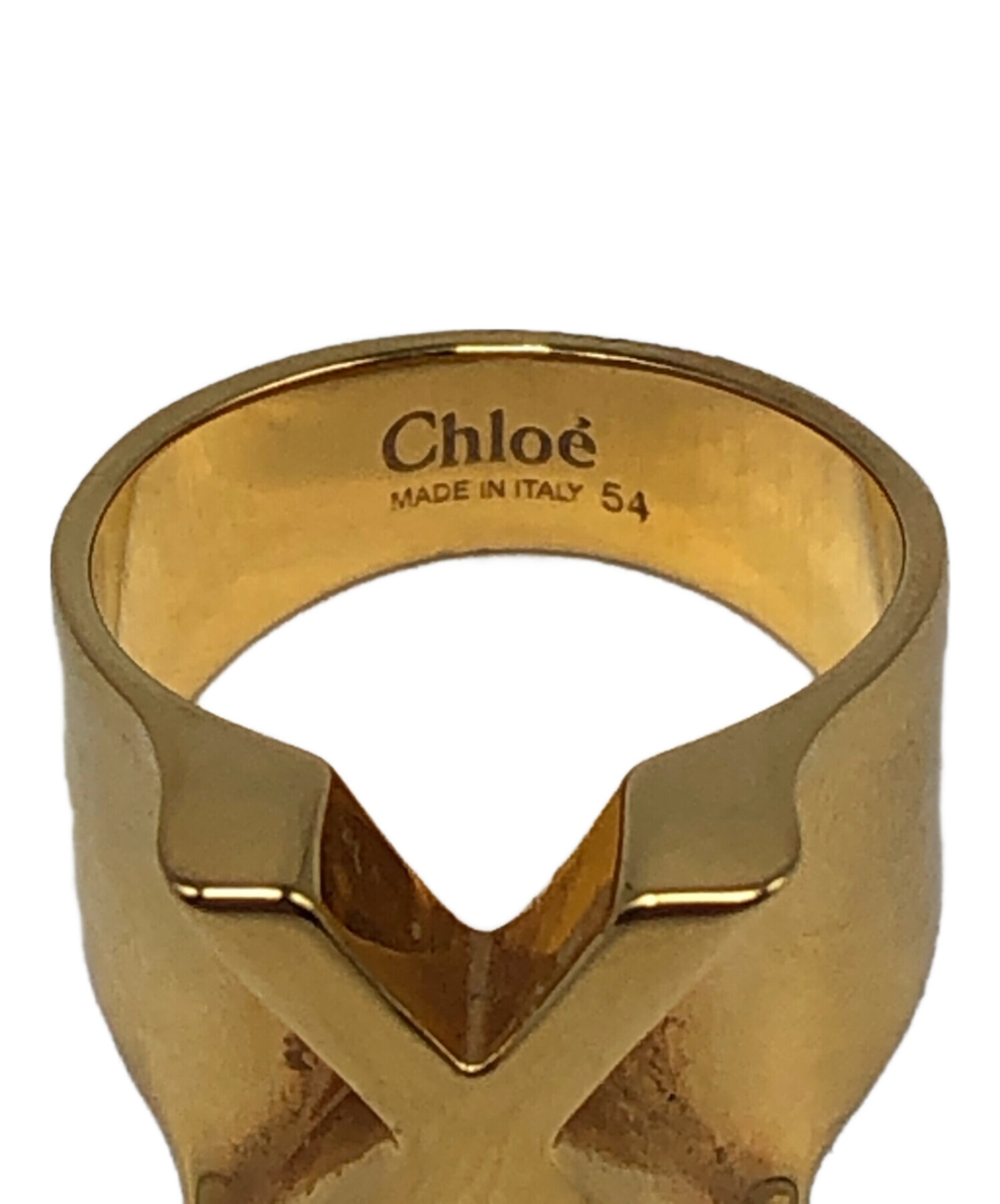 中古・古着通販】Chloe (クロエ) イニシャルリング ブルー サイズ:14号
