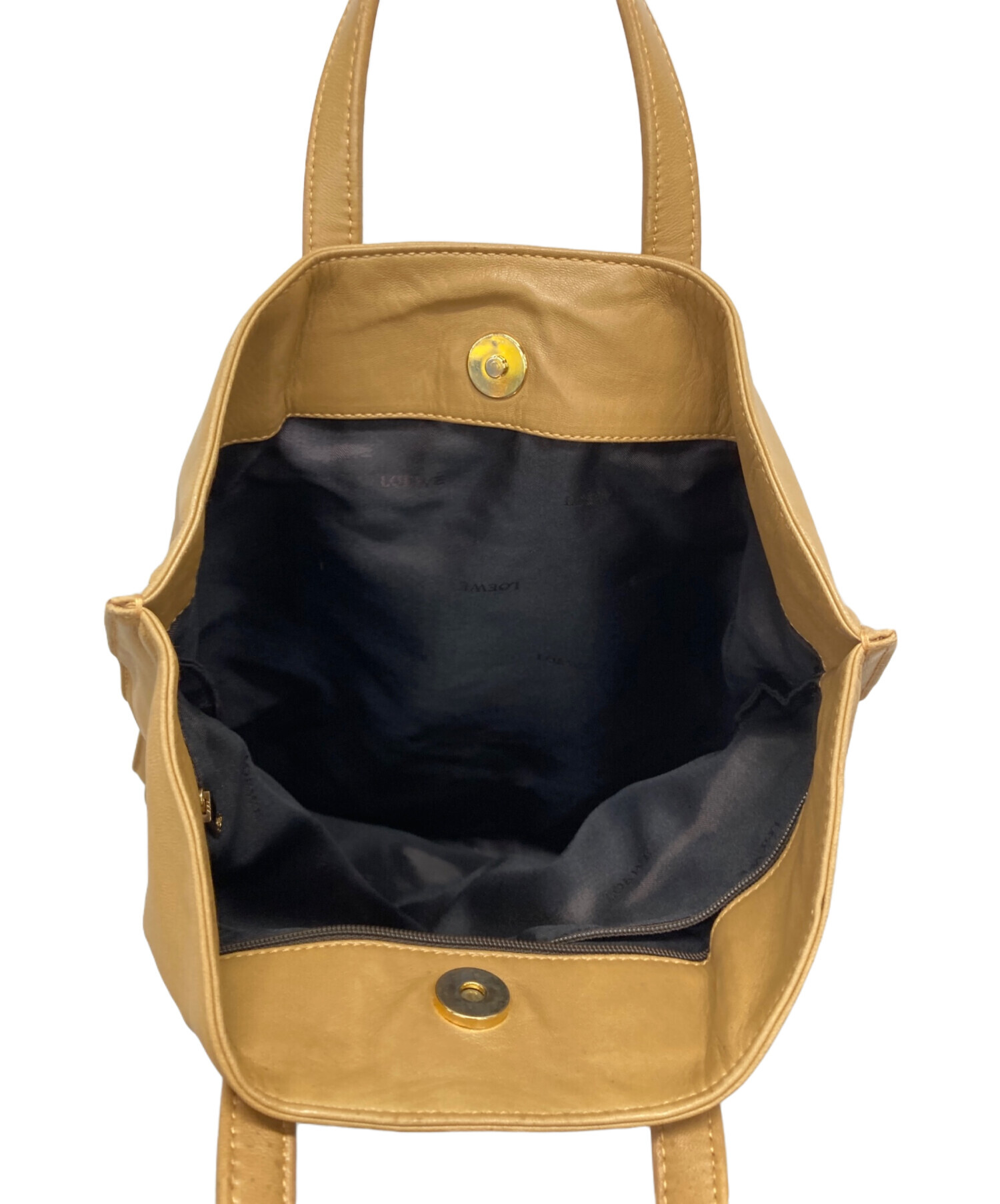 中古・古着通販】LOEWE (ロエベ) ナッパレザートートバッグ ブラウン