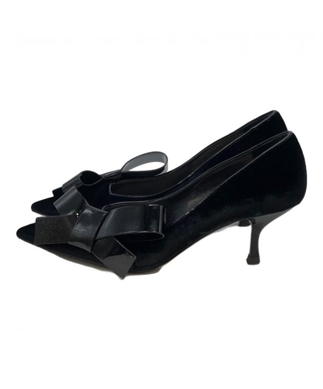 中古・古着通販】MIU MIU (ミュウミュウ) リボンヒールベルベット