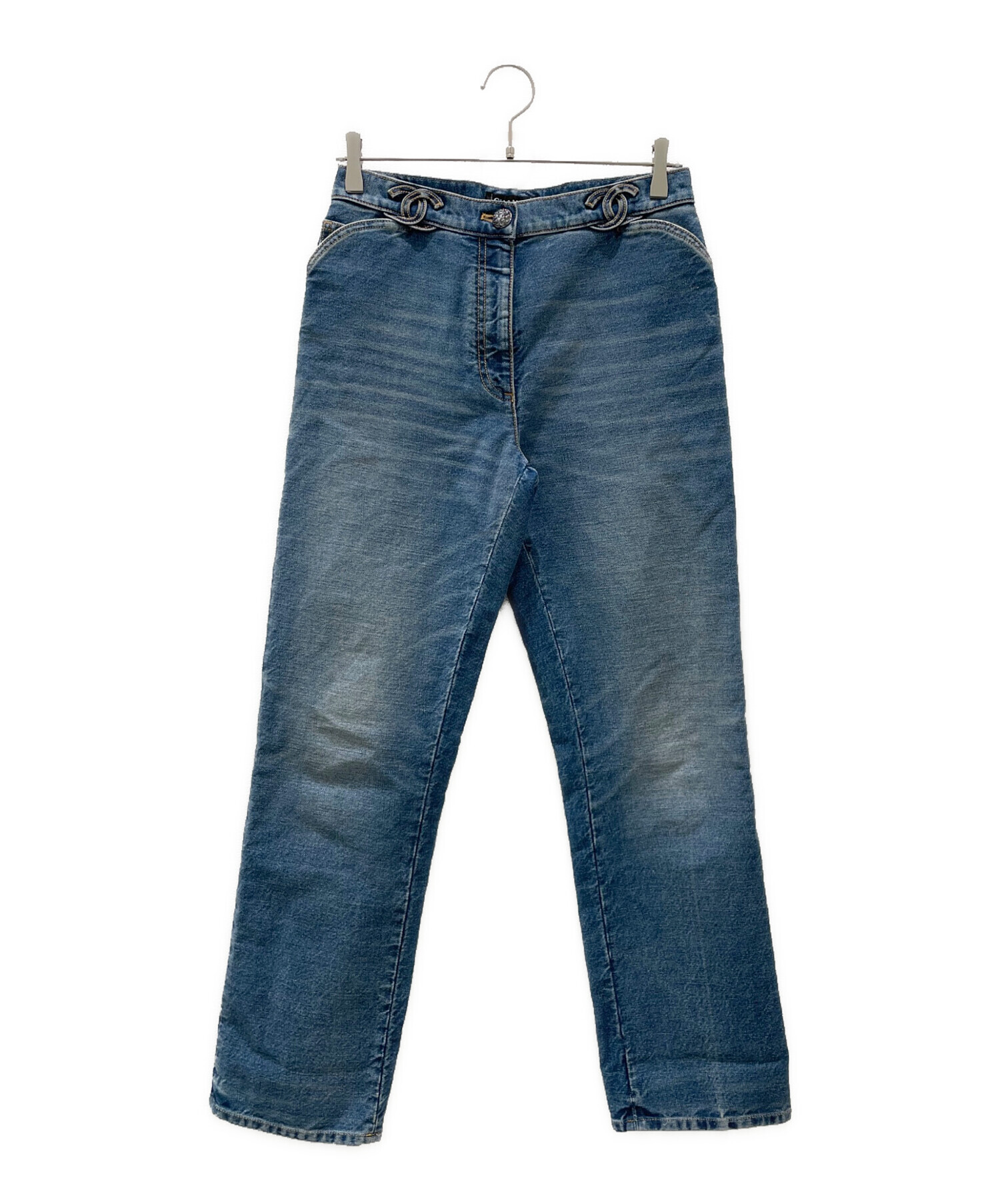 中古・古着通販】CHANEL (シャネル) ココマークデニムパンツ