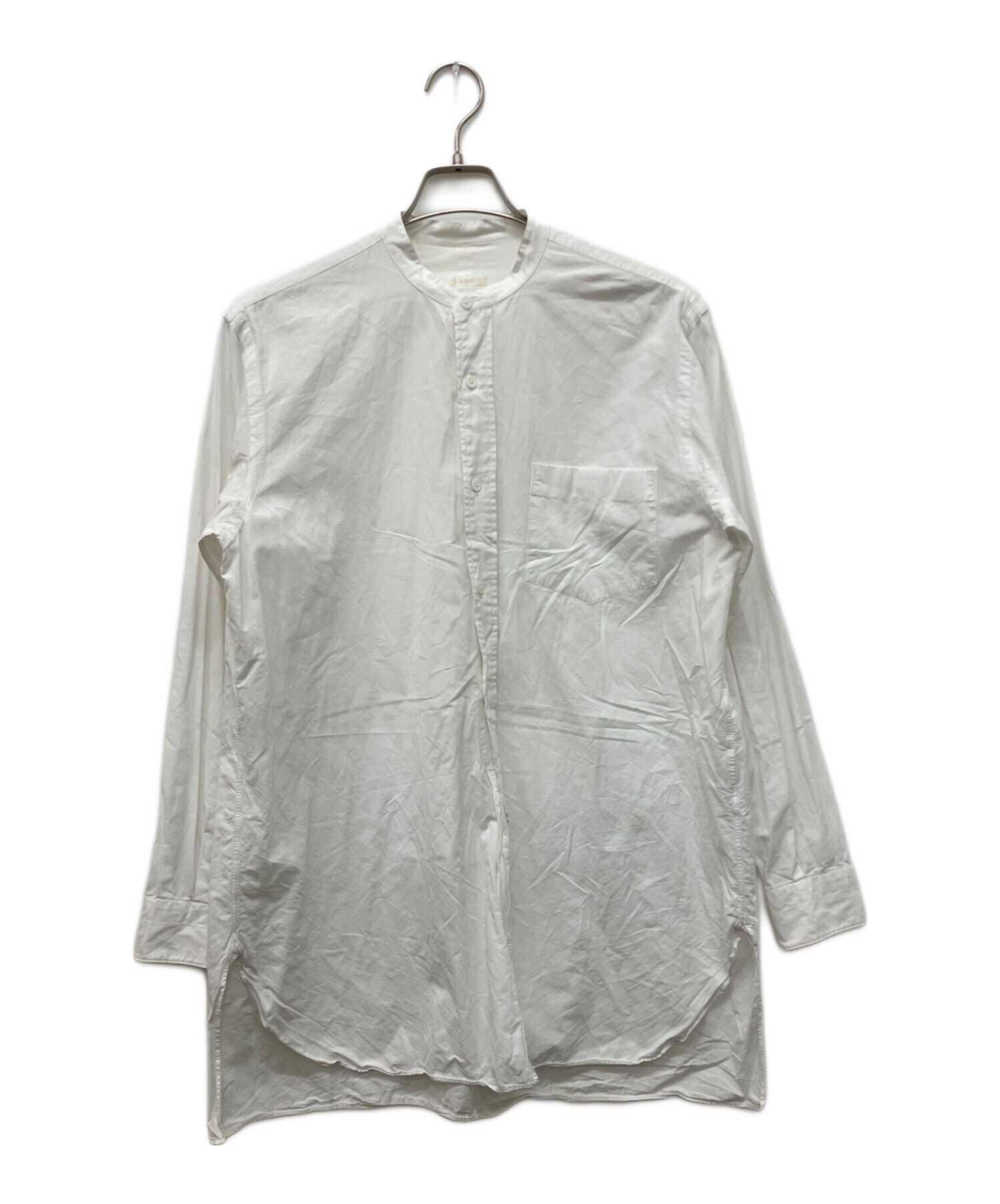 中古・古着通販】COMOLI (コモリ) バンドカラーシャツ ホワイト サイズ