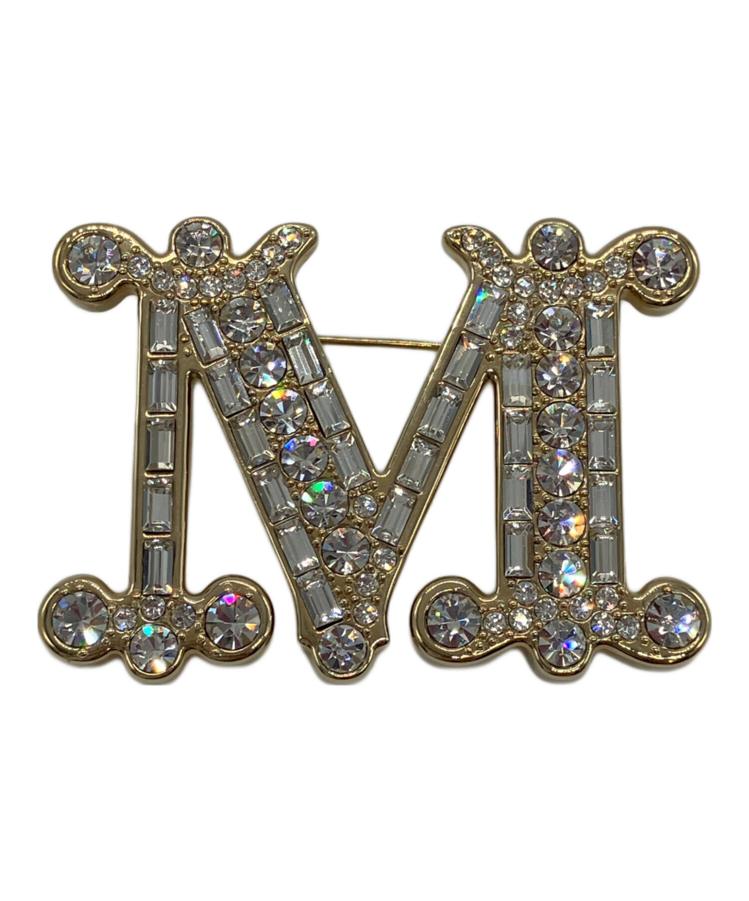 中古・古着通販】MaxMara (マックスマーラ) クリスタル ブローチ