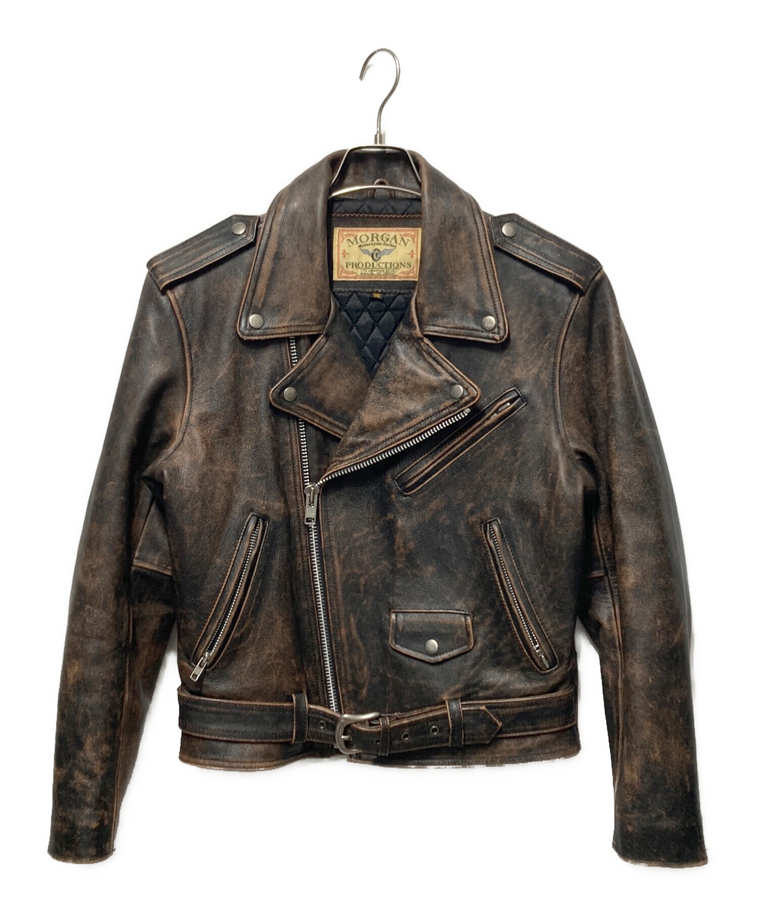 中古・古着通販】MORGAN (モーガン) ダブルライダースジャケット