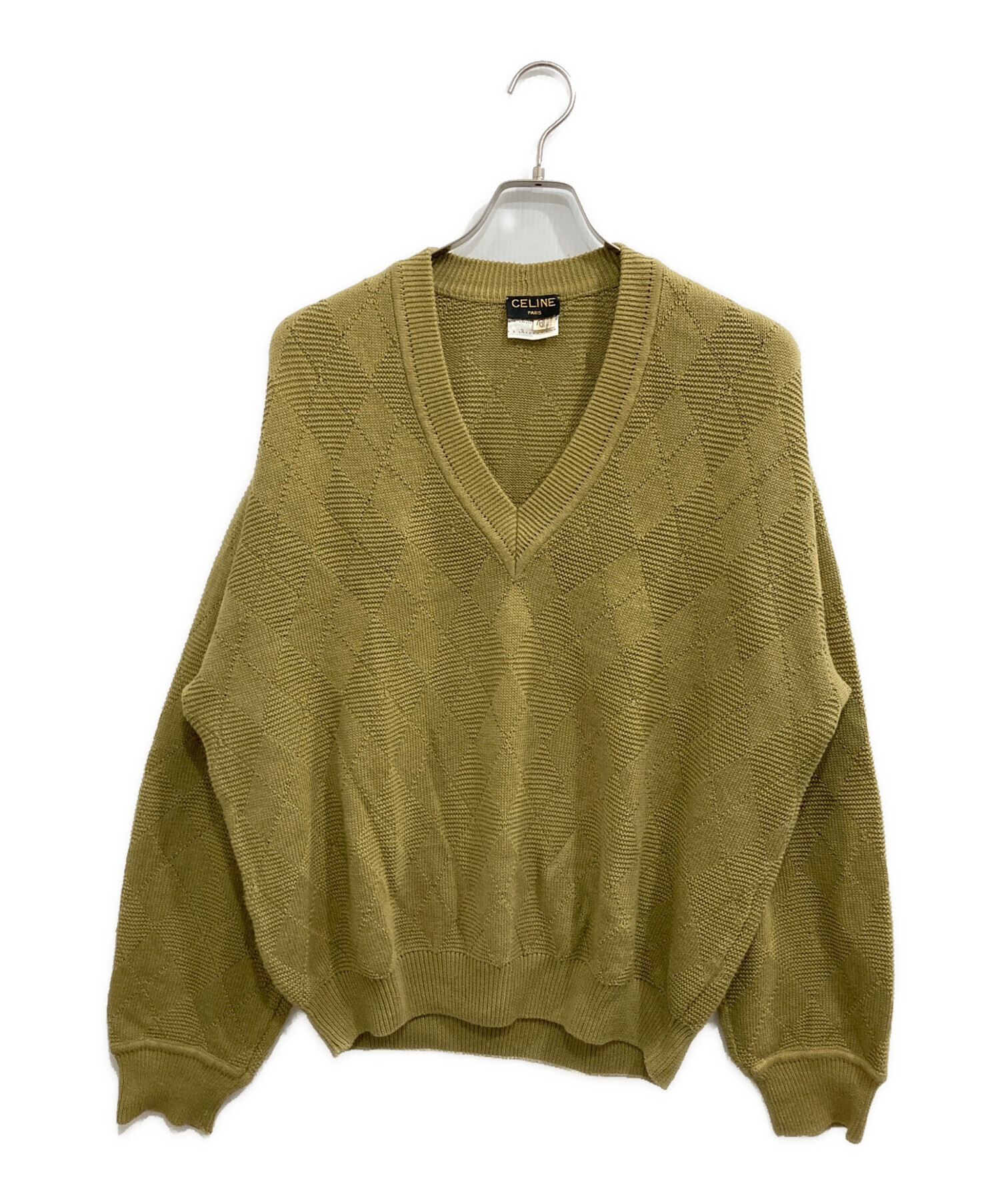 中古・古着通販】CELINE (セリーヌ) シルクブレンドVネックニット