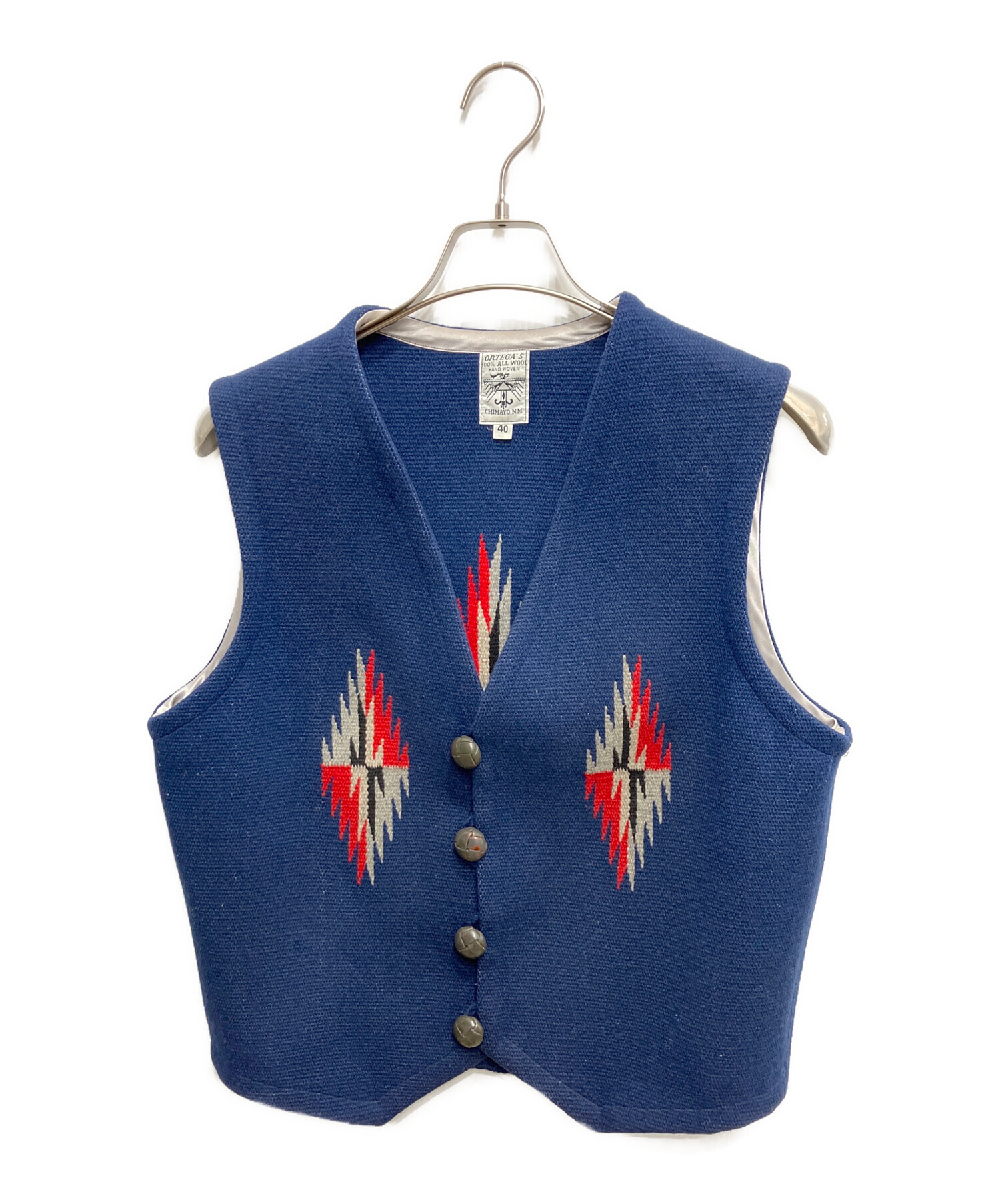中古・古着通販】ORTEGA's (オルテガ) チマヨベスト ブルー サイズ:40