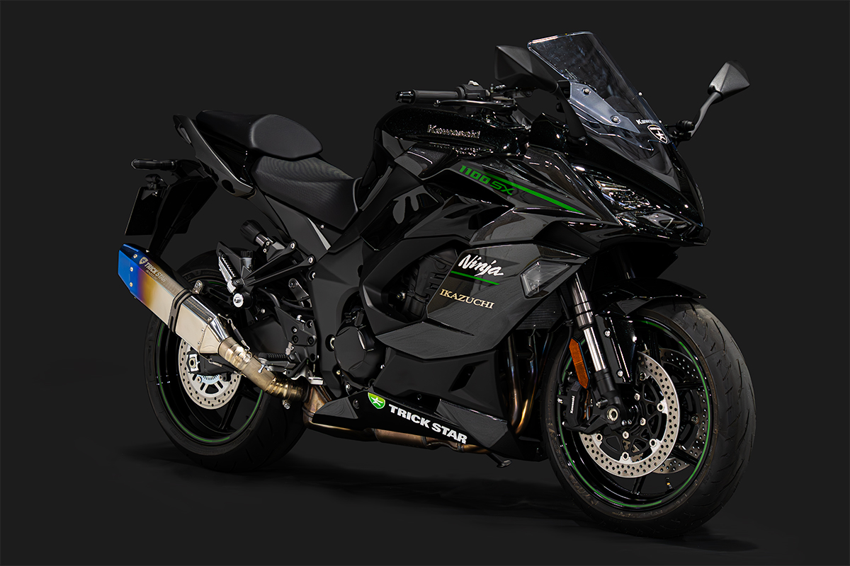 トリックスター / Ninja1100SX 政府認証スリップオンマフラーIKAZUCHI