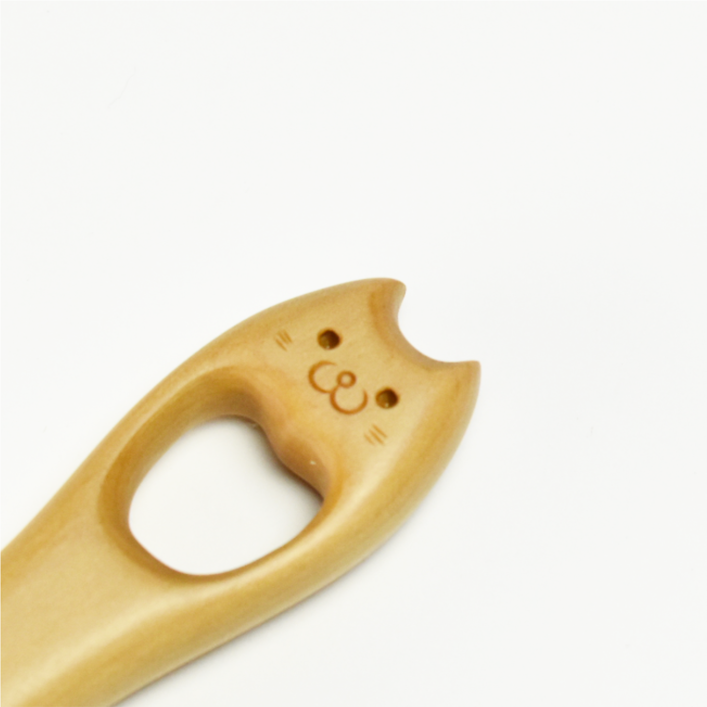 つげブラシ 5列 ネコ まる目 | 別府つげ工芸