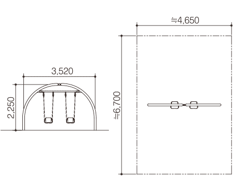 公園遊具|ブランコ I-213
