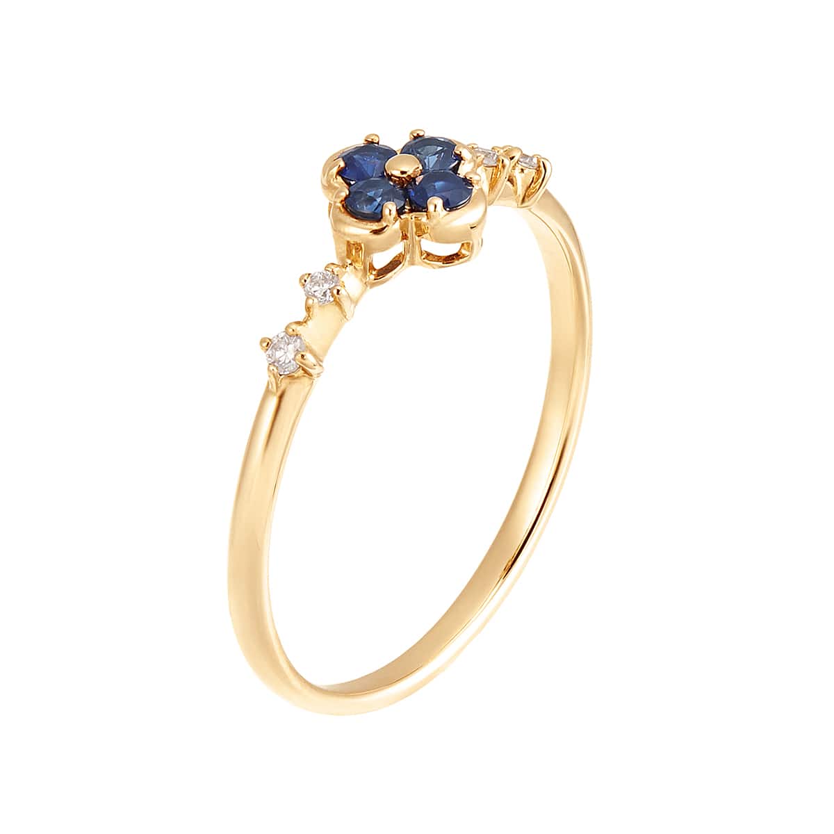 K18イエローゴールドサファイアリング(RFR166-002)|TSUTSUMI