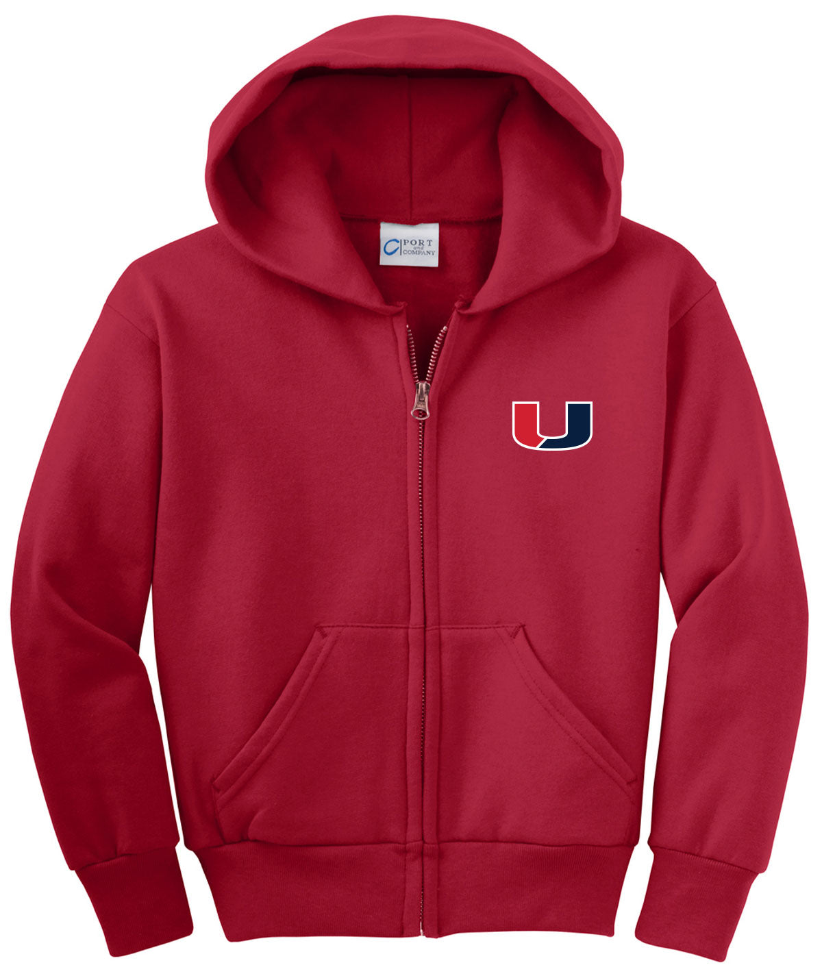 Urbandale J-Hawks Youth Fleece Full-Zip Hooded Sweatshirt
