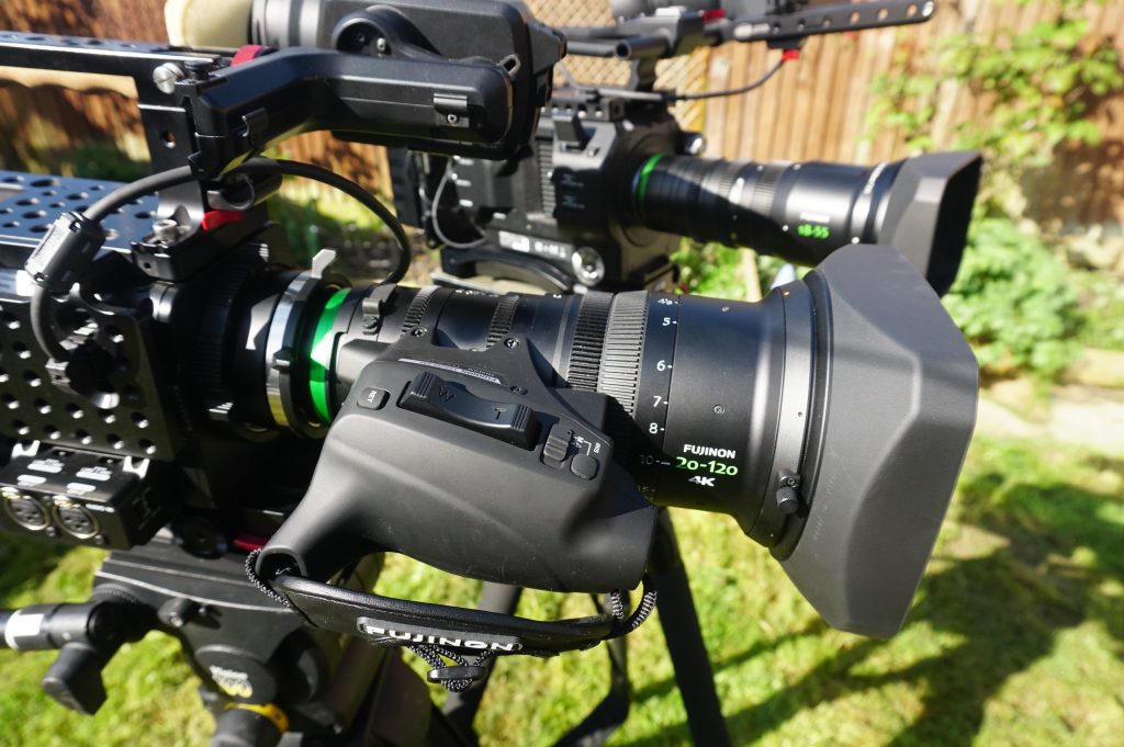 The Fujinon Cabrio XK6x120 alongside the MK 18-55. | XDCAM-USER