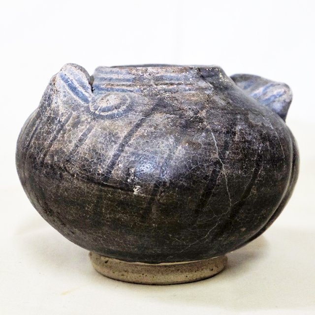 黒褐釉梟形平壺｜特選画廊｜ヨコタ博物館