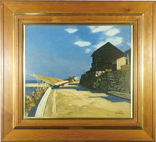 北岡文雄「漁村風景」 | 山田書店美術部オンラインストア