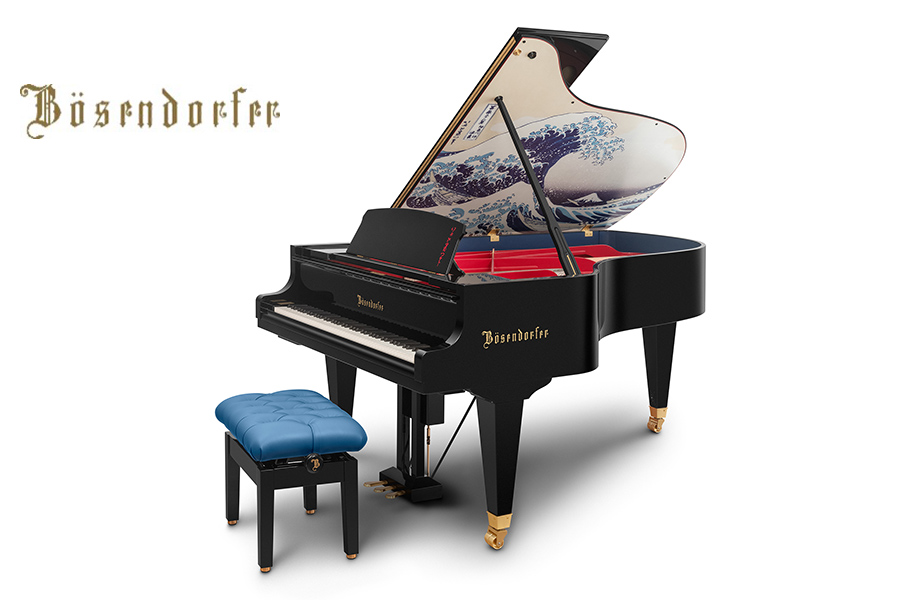 葛飾北斎の浮世絵を描いたピアノ ベーゼンドルファー グランドピアノ