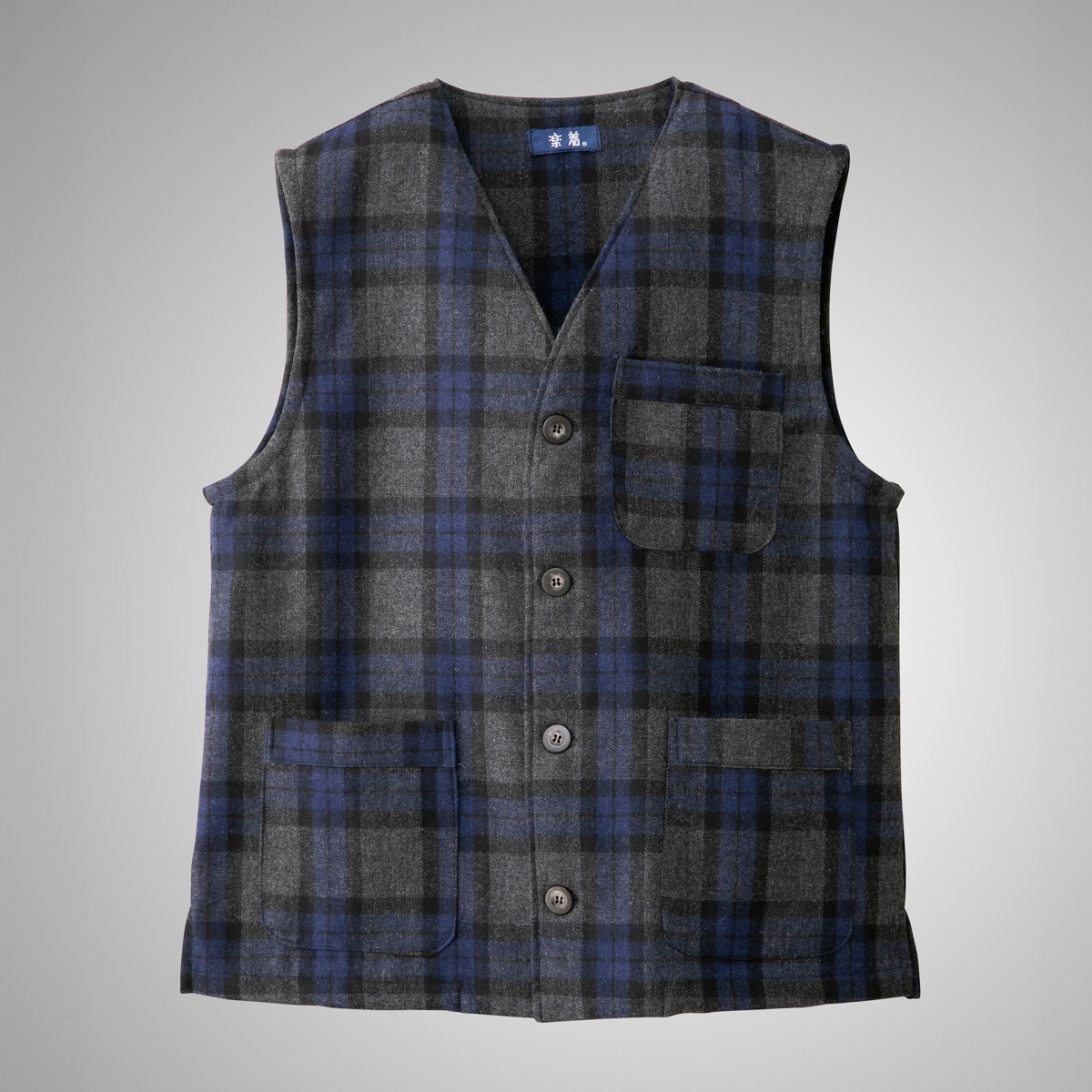 日本製紳士尾州織ウール混ベスト(単品) | かぜとゆきオンラインショップ