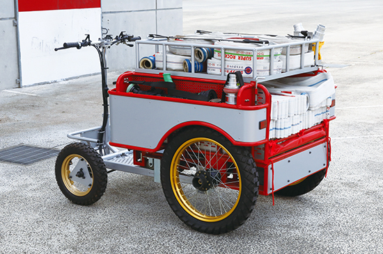 E052］消防用 電動式乗用ホースレイヤー／深谷市消防本部 深谷消防署様