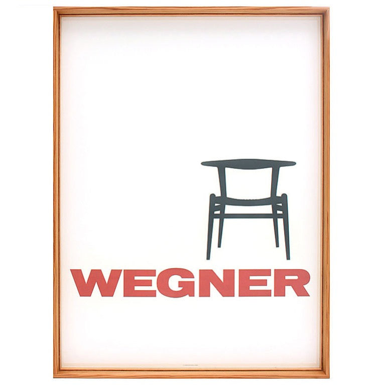 Vintage Limited Edition Hans J Wegner Poster in WYETH Frame by Hans J.