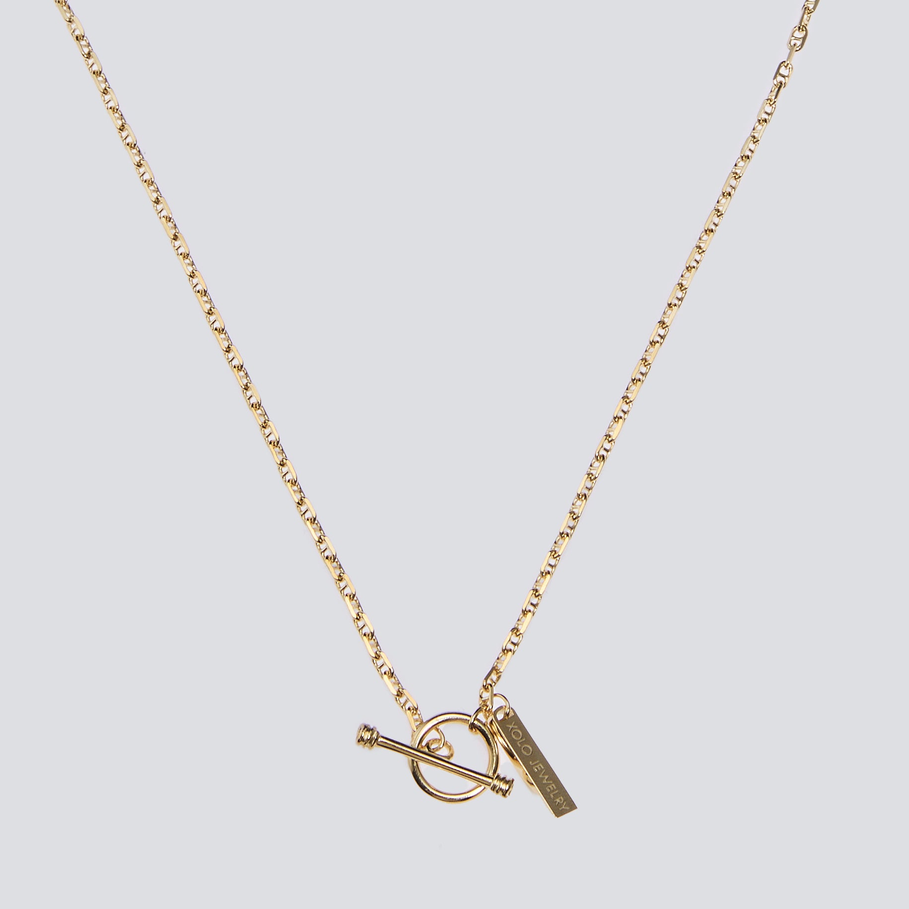 Tiny Solid Anchor Link Necklace – XOLO JEWELRY