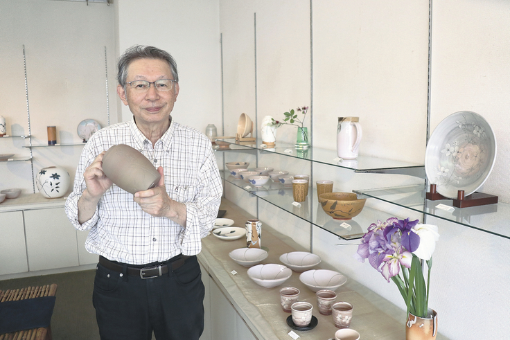 原点・佐野焼の質感求めて/防府の萩焼作家 大井さん夫妻が作陶展