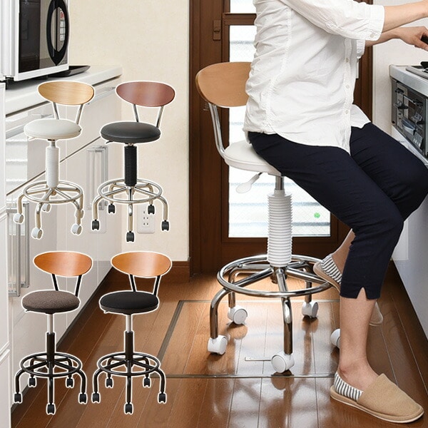 カウンターチェアー キャスター付き CB-388 | 山善ビズコム オフィス