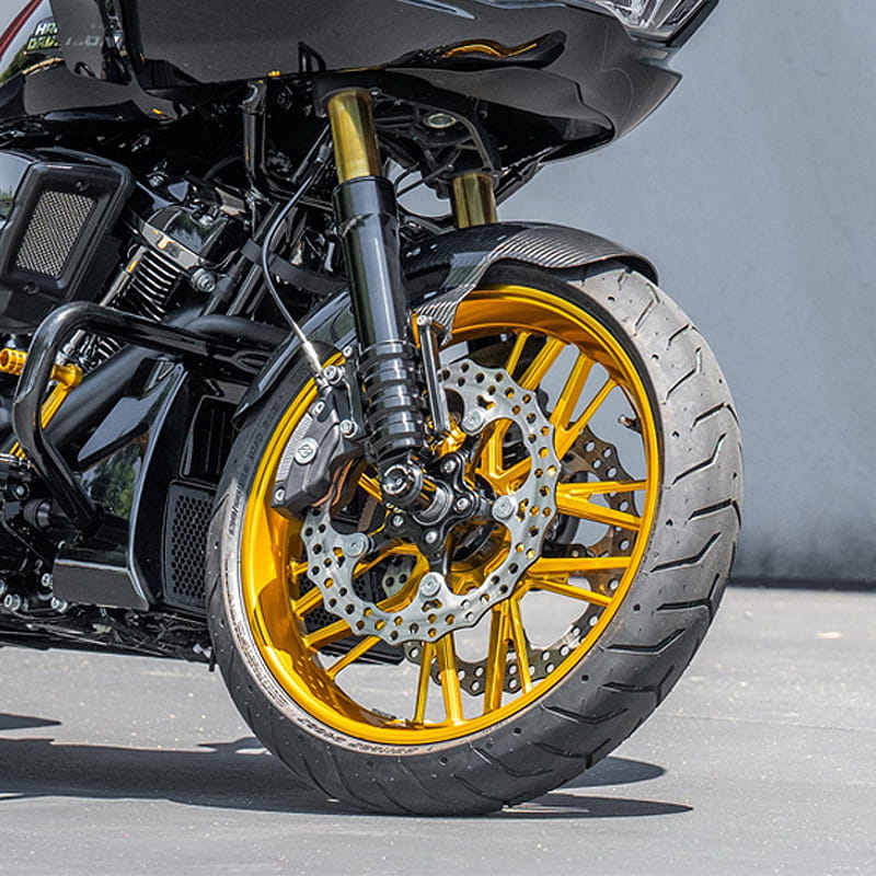 スプリットスポーク 鍛造アルミホイール 19x3.25インチ ゴールド Arlen